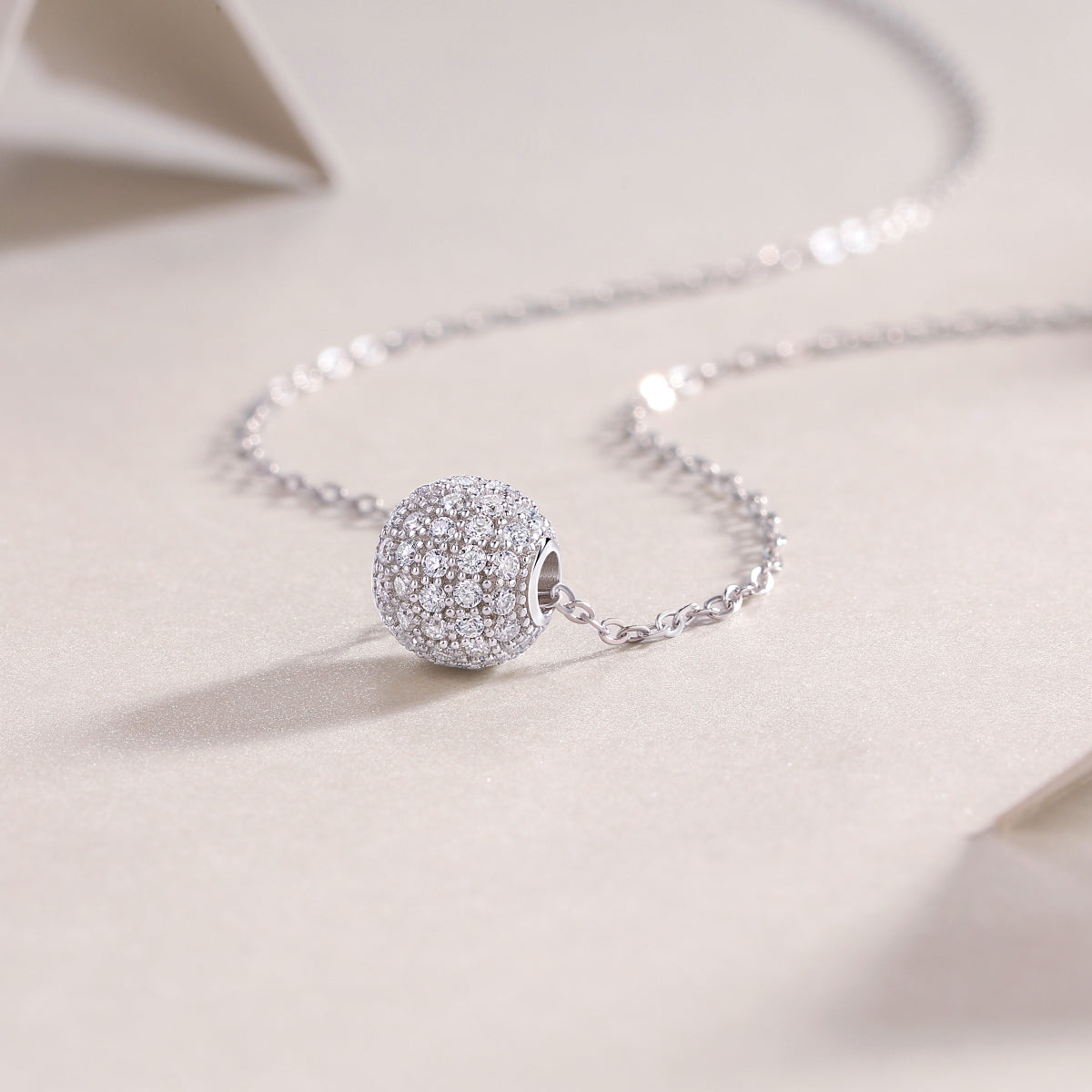 1Meet At This Moment Moissanite Pendant Set in S925 Sterling Silver with Platinum Plating