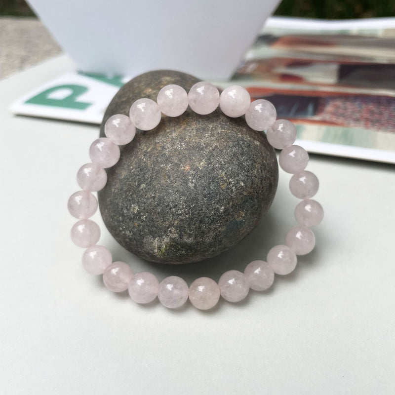 Minimalist Rose Stone Beaded Bracelet for Women - 4