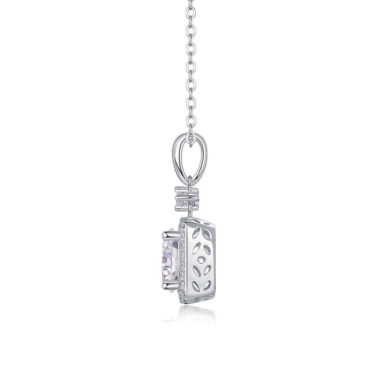 1Innocence 2-Carat Moissanite Pendant Necklace in S925 Sterling Silver