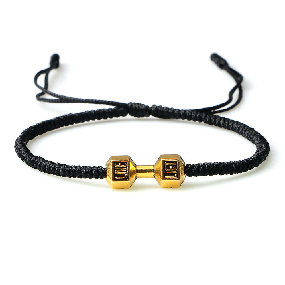 Originality Woven Alloy Dumbbell Bracelet for Everyday Wear