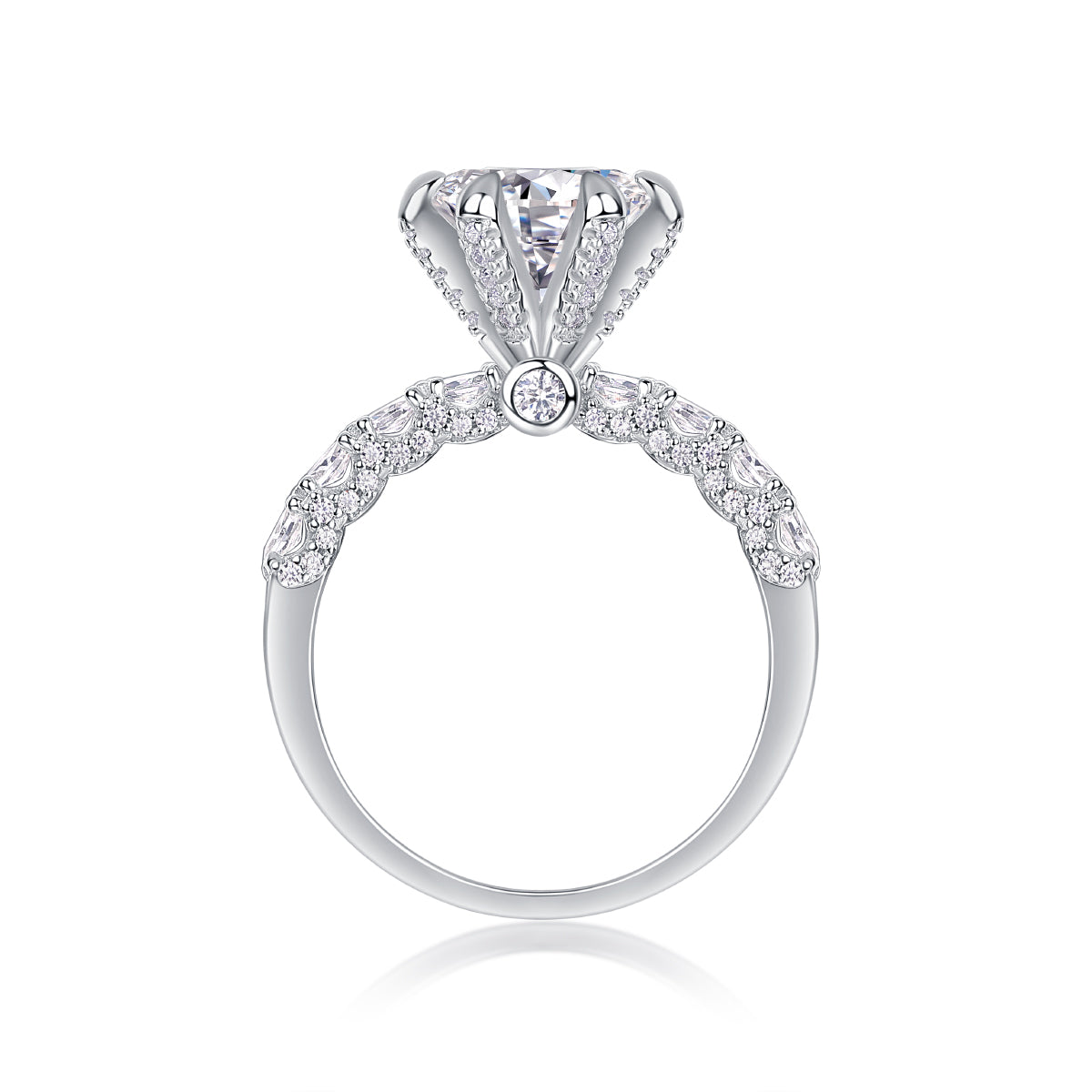 1Lady Luck Moissanite Silver Ring Luxury Fashion Jewelry