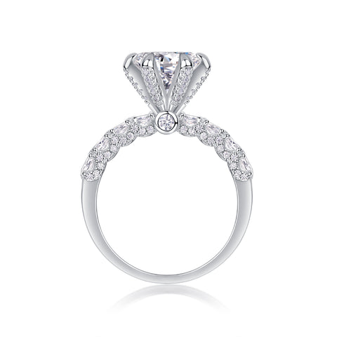 1Lady Luck Moissanite Silver Ring Luxury Fashion Jewelry