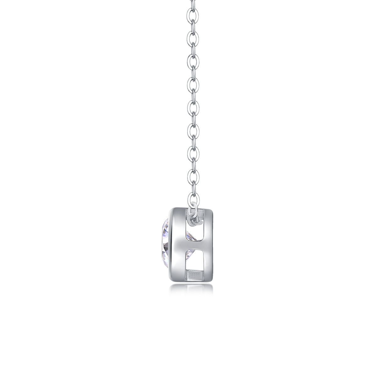 1Purity 1-Carat Moissanite Pendant Necklace in S925 Sterling Silver