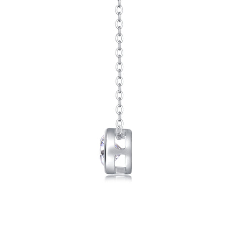 1Purity 1-Carat Moissanite Pendant Necklace in S925 Sterling Silver