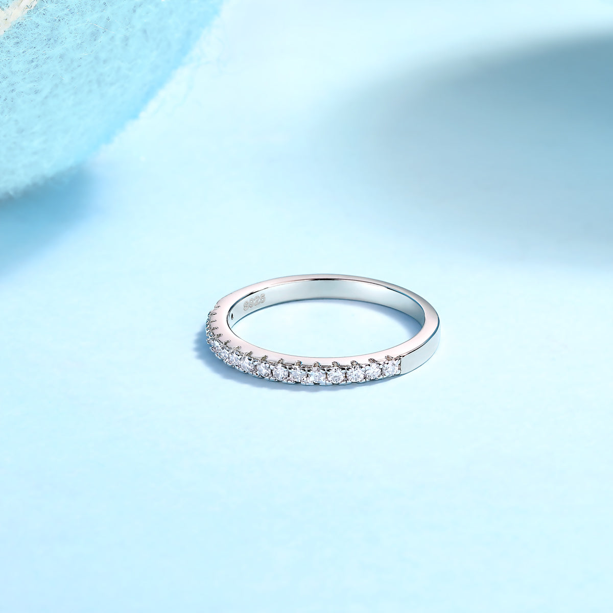 S925 Silver Moissanite Ring Luxury Parallel World Design