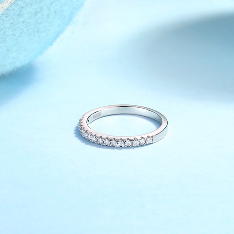 S925 Silver Moissanite Ring Luxury Parallel World Design