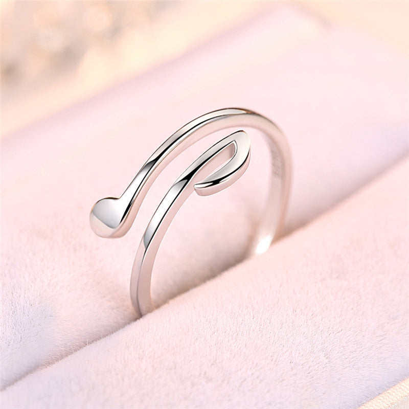 Adjustable Copper Music Note Rings for Women - 4