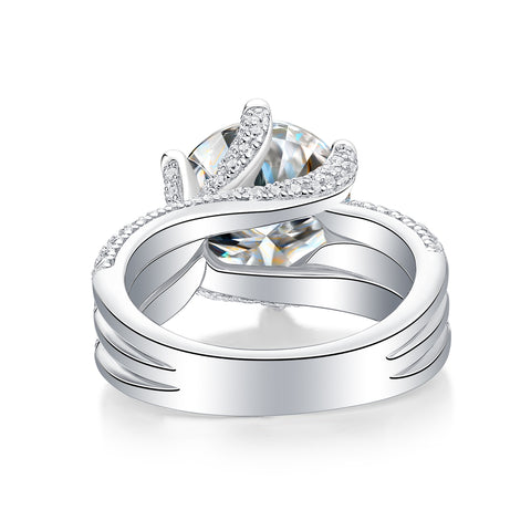 Luxury 5 Carat Moissanite Ring in S925 Silver