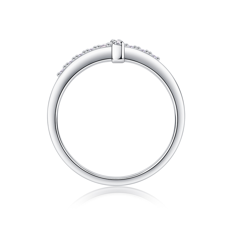1Holy Light Cross S925 Sterling Silver Ring with Moissanite Accent Modern & Elegant - 4