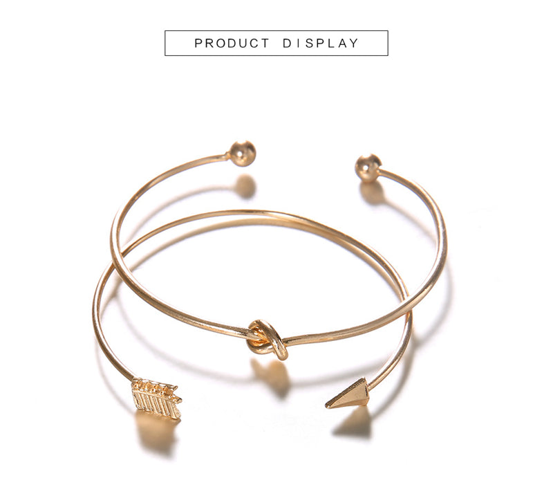 Womens Arrow Knot Cuff Bracelet in Alloy