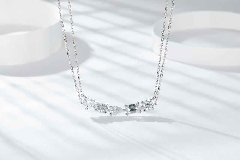 1Galaxy Moissanite Pendant Set in S925 Sterling Silver with Platinum Plating - 3