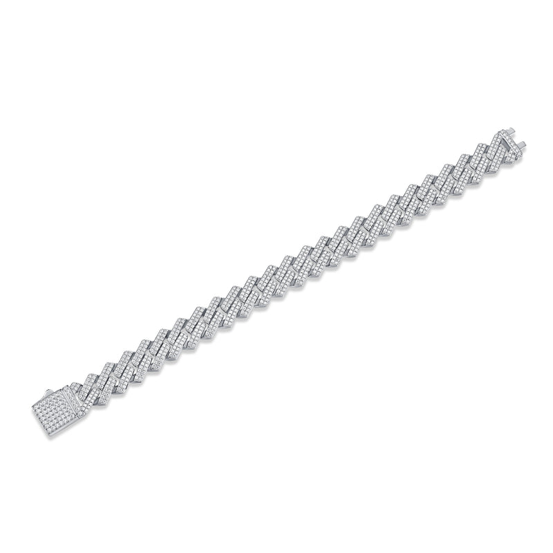 S925 Silver Moissanite Double Link Luxury Bracelet Elegant Modern Design - 1