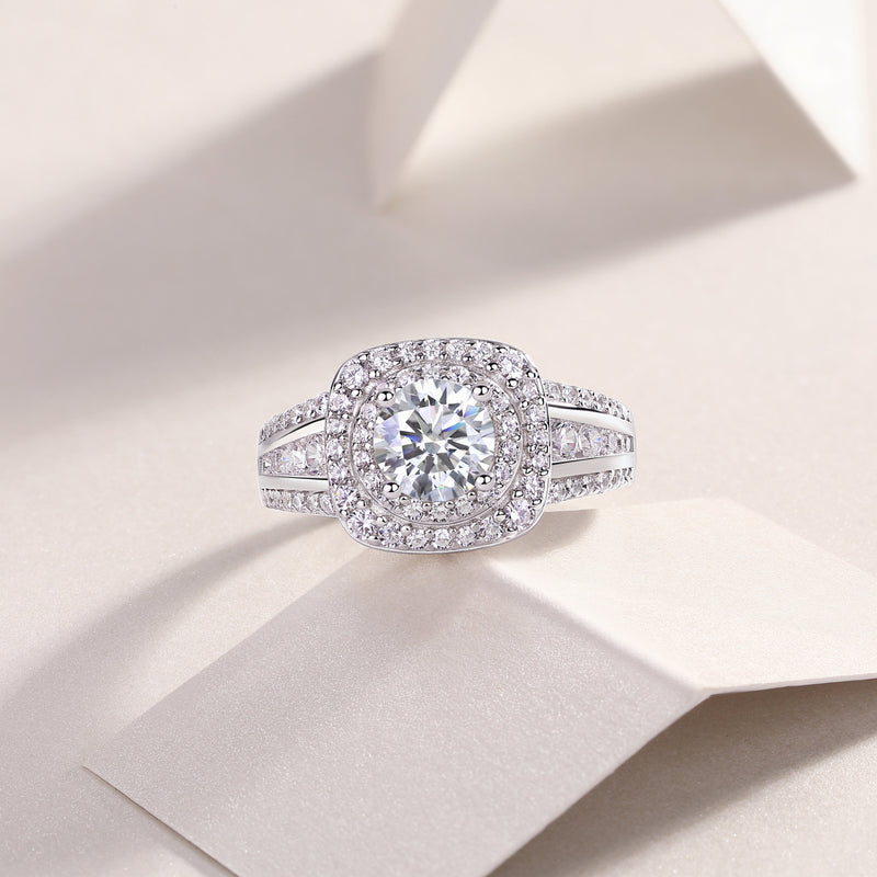 1Starry Sky Crown Moissanite Ring Set in S925 Sterling Silver Elegant Fashion Jewelry - 8