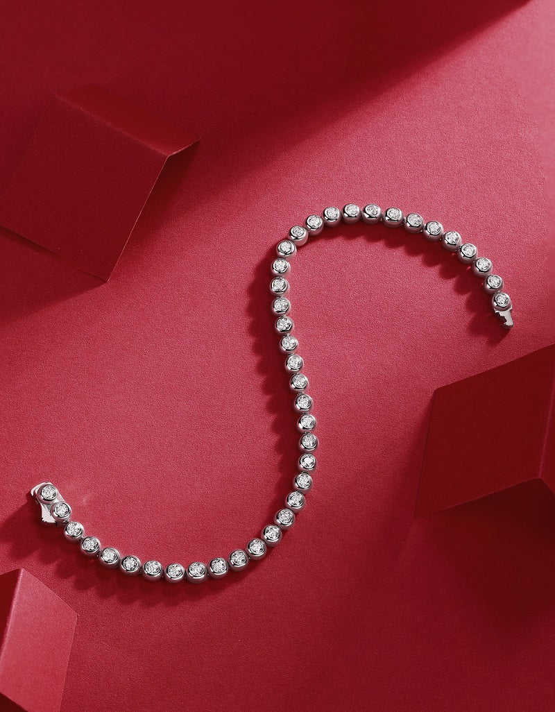 S925 Silver Moissanite Tennis Bracelet Elegant Modern Design - 4