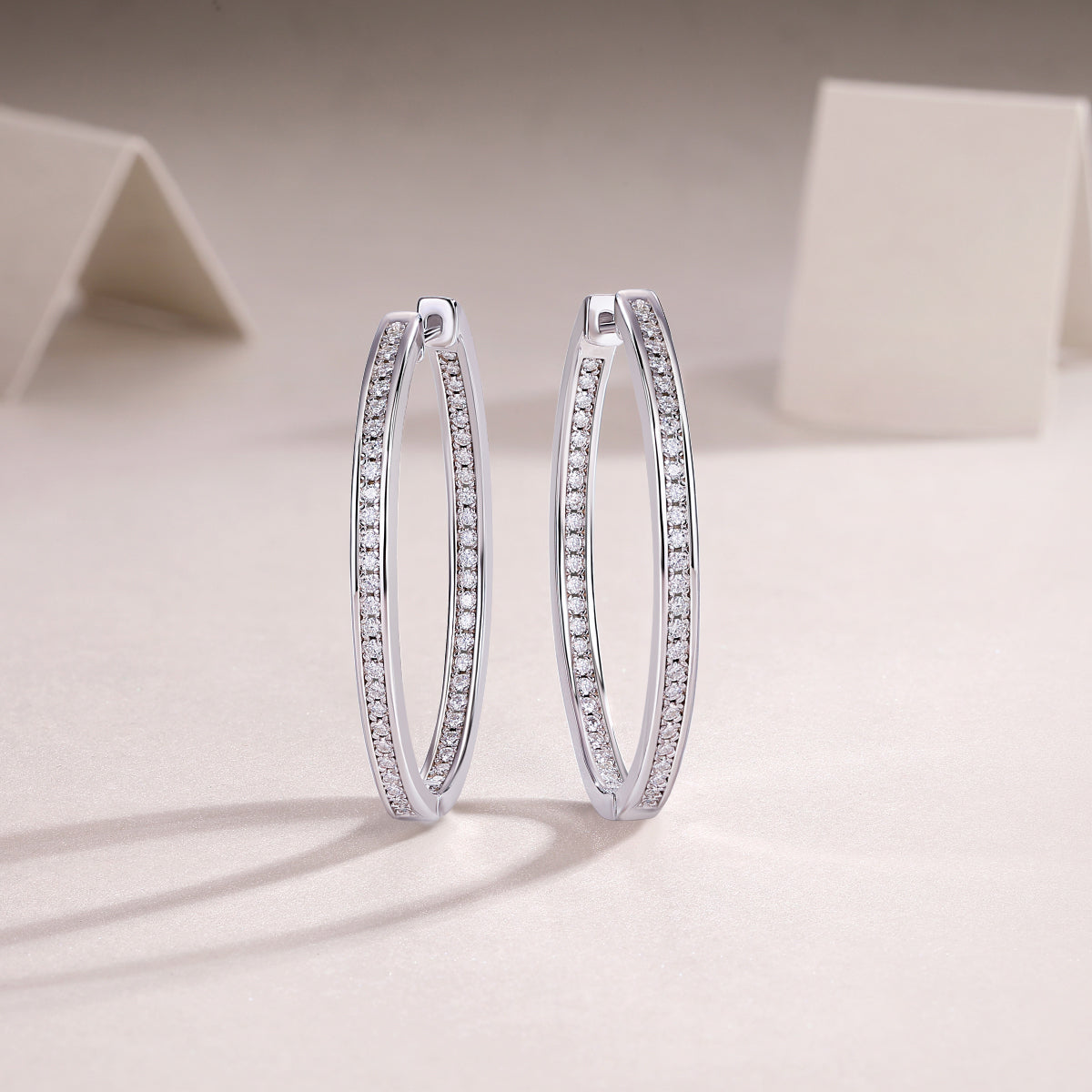 S925 Silver Moissanite Stud Earrings Luxury Fashion Diamond-Inlaid