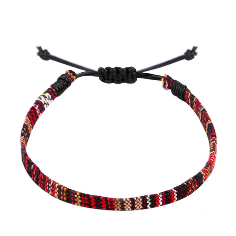 Bohemian Hand Woven Rainbow Color Cloth Anklet