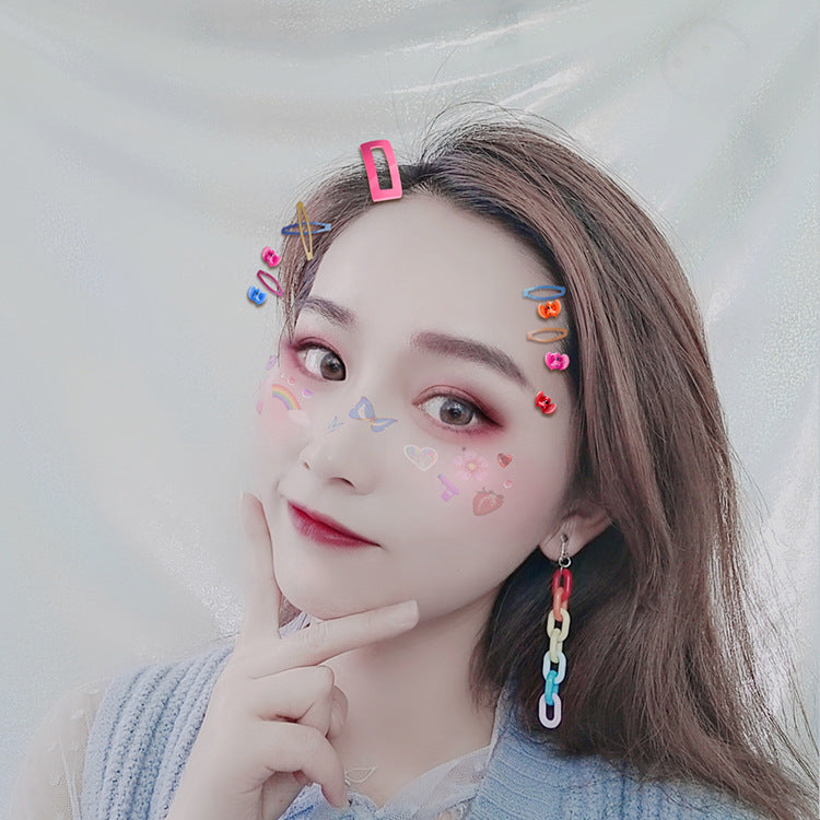 Bold Rainbow Acrylic Chain Earrings for Women - 3