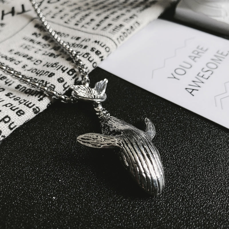 Bold Whale Pendant Necklace for Men and Women - 4