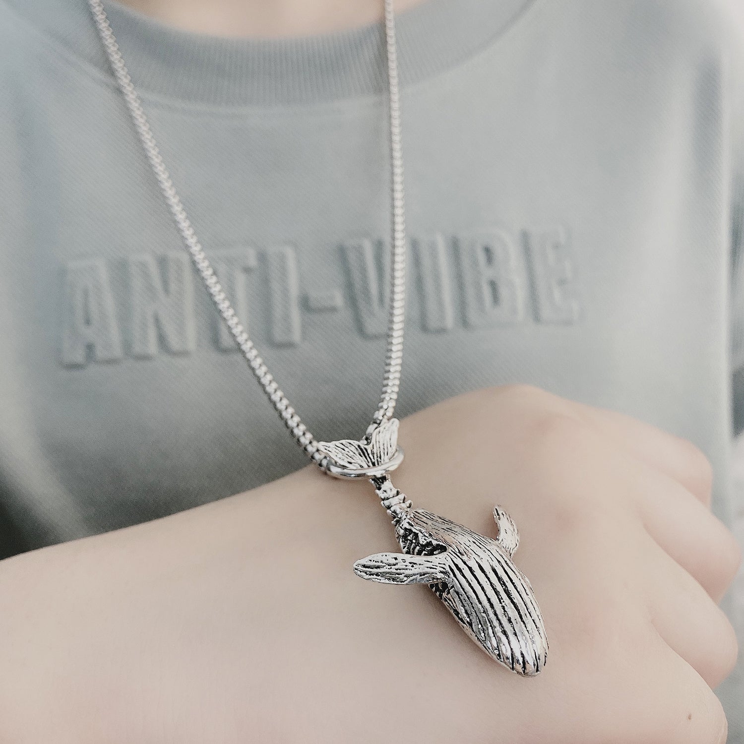 Bold Whale Pendant Necklace for Men and Women