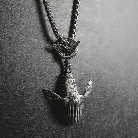 Bold Whale Pendant Necklace for Men and Women