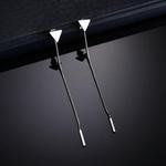 Minimalist Triangle Tassel Earrings for Women - 2