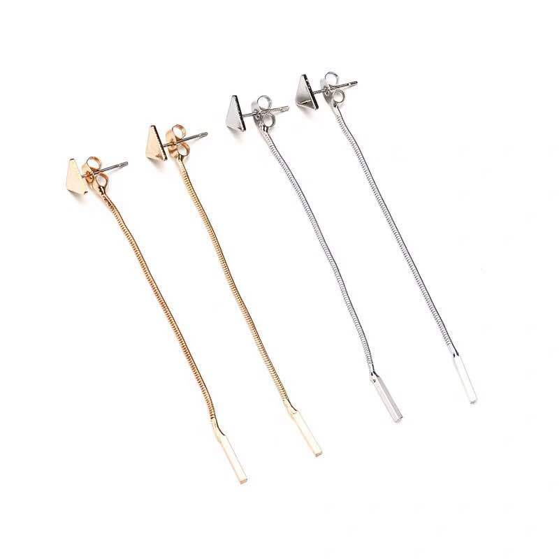 Minimalist Triangle Tassel Earrings for Women