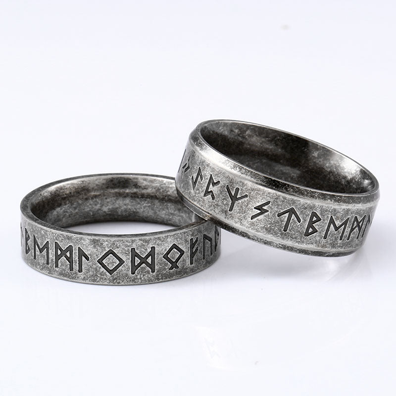 Men's Stainless Steel Viking Odin Rune Ring