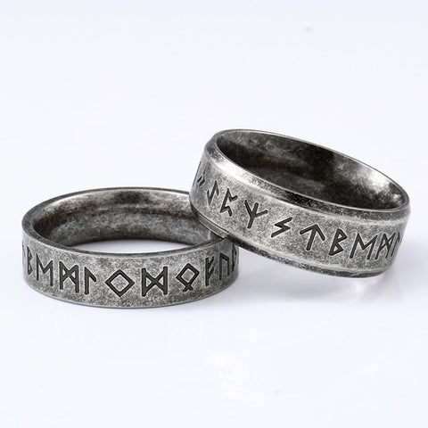 Men's Stainless Steel Viking Odin Rune Ring
