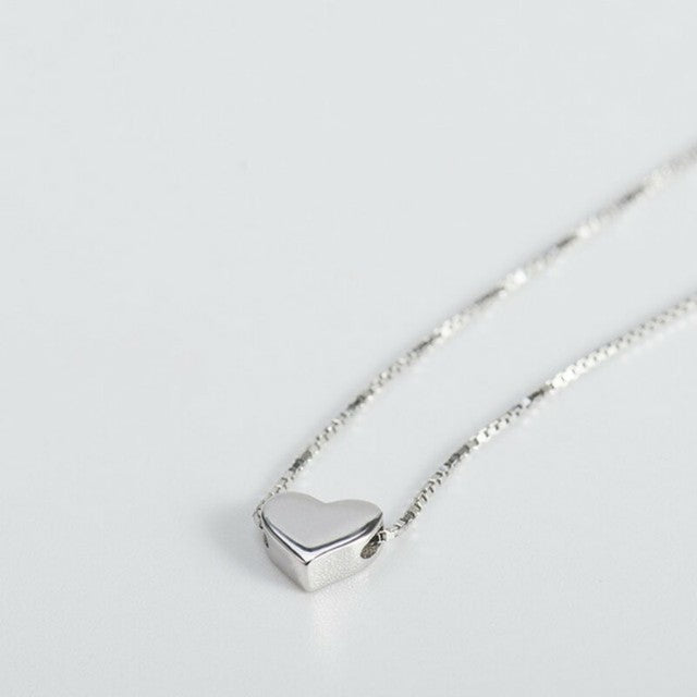 Minimalist Heart-Shaped Copper Clavicle Necklace - 1