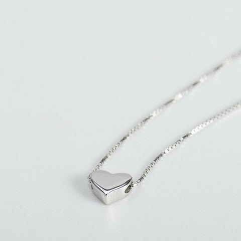 Minimalist Heart-Shaped Copper Clavicle Necklace