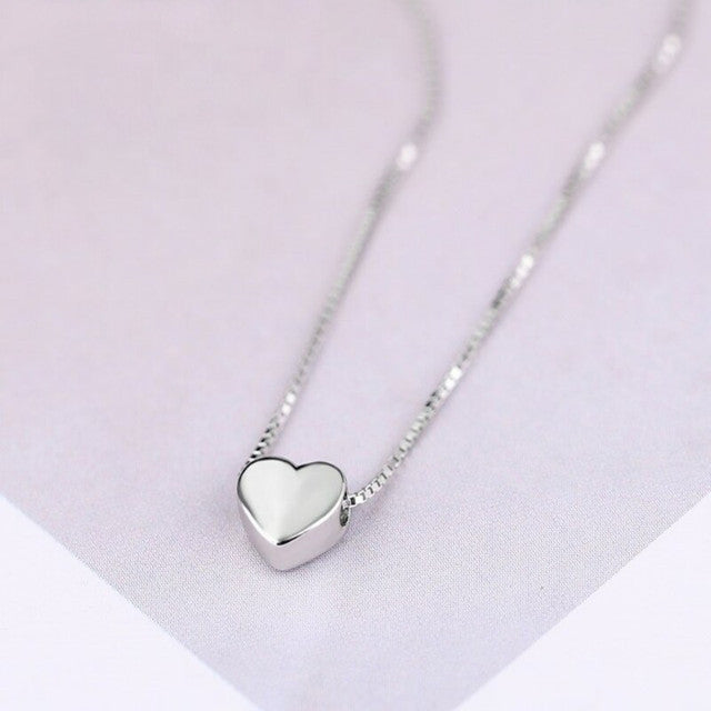 Minimalist Heart-Shaped Copper Clavicle Necklace