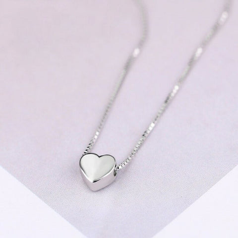 Minimalist Heart-Shaped Copper Clavicle Necklace