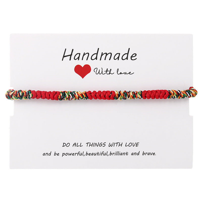 7-Knot Evil Eye Adjustable Bracelet Set with Blue Eye Charm - 9