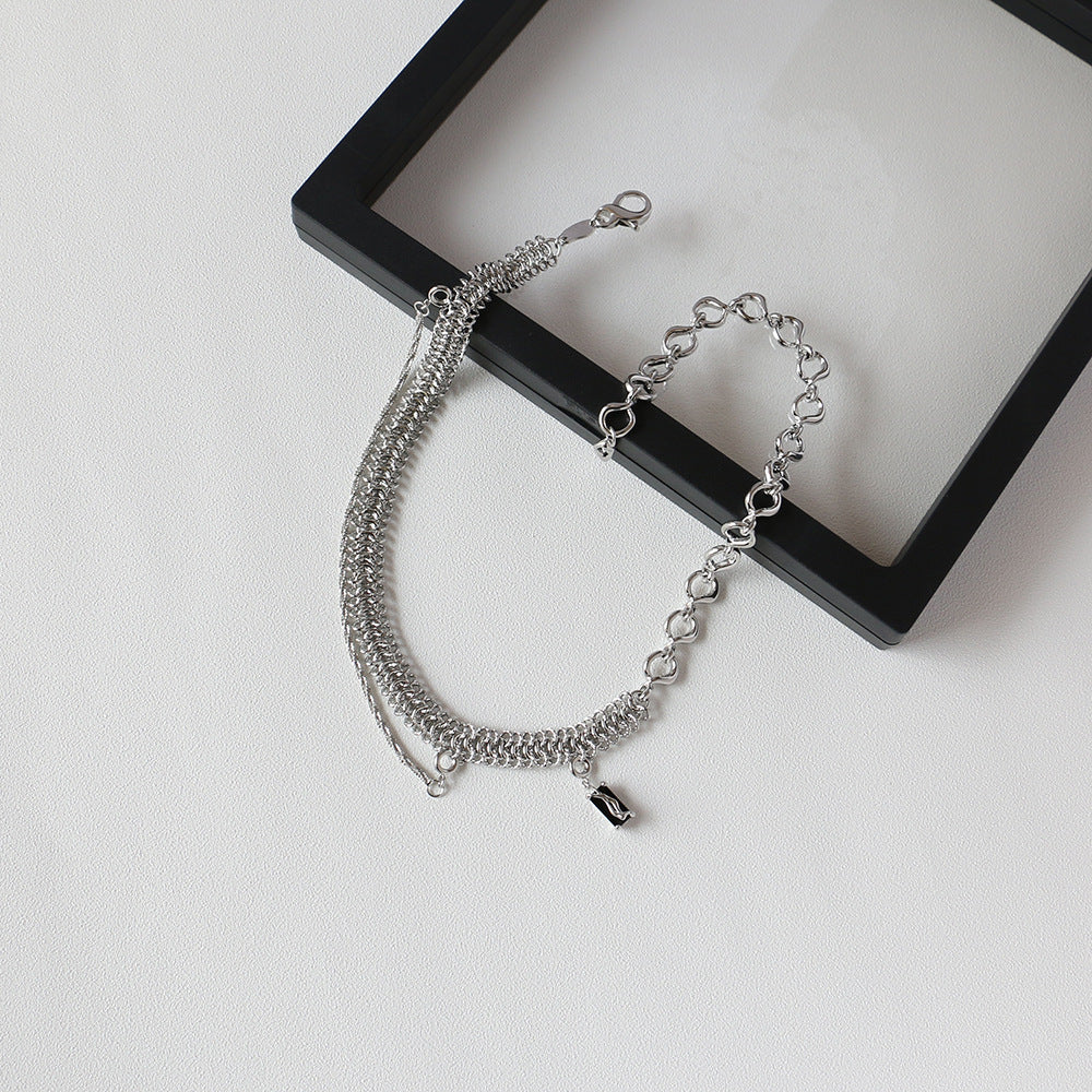 Frosty Wind Silver-Tone Clavicle Chain Necklace for Women