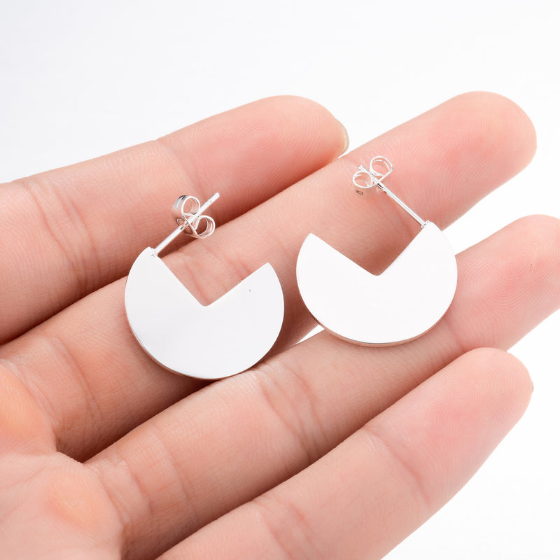 Natural Landscape Mountain Ear Climber Earring in Gold and Silver - 7