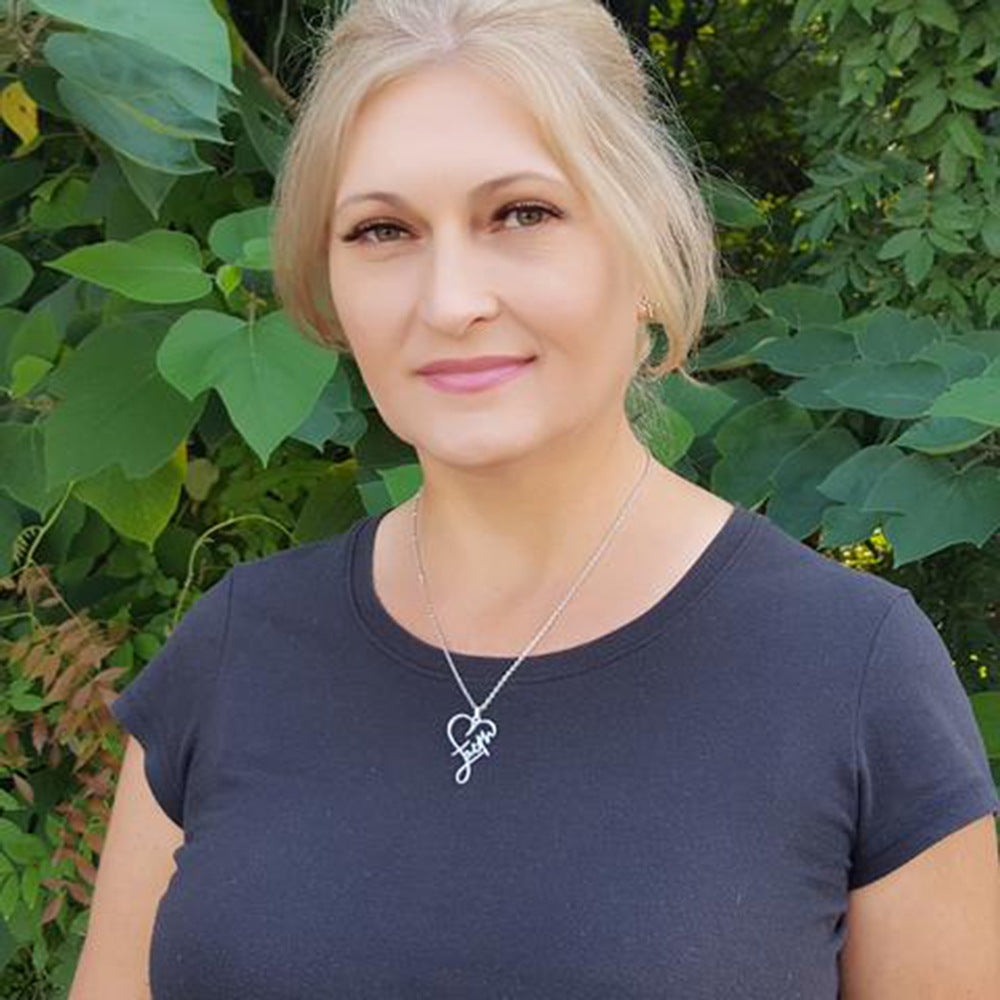 Minimalist Stainless Steel Faith Heart Pendant Necklace