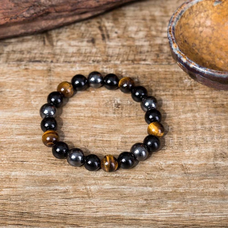 Natural Tiger Eye Stone Bracelet for Men and Women - 2