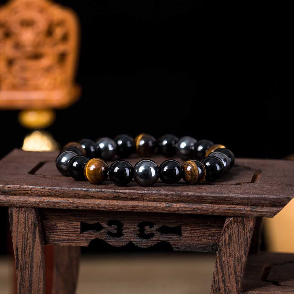 Natural Tiger Eye Stone Bracelet for Men and Women