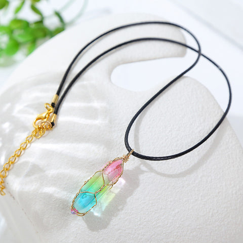 Women's Geometric Crystal Pendant Necklace