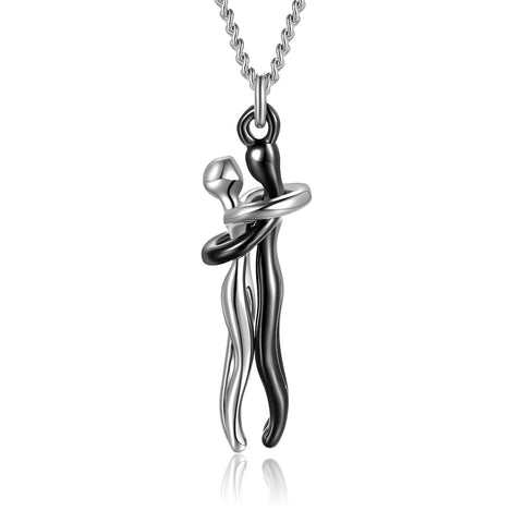 Love Hug Brass Necklace Unisex Minimalist Clavicle Chain