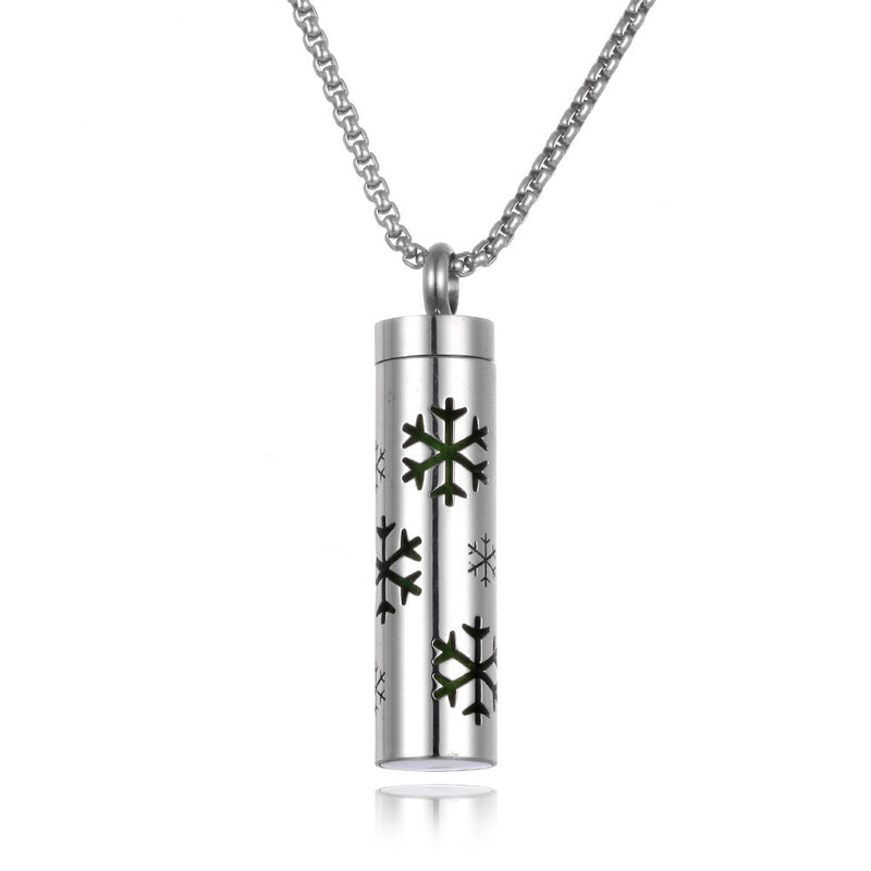Stainless Steel Aromatherapy Pendant Necklace with Essential Oil Bottle - 4