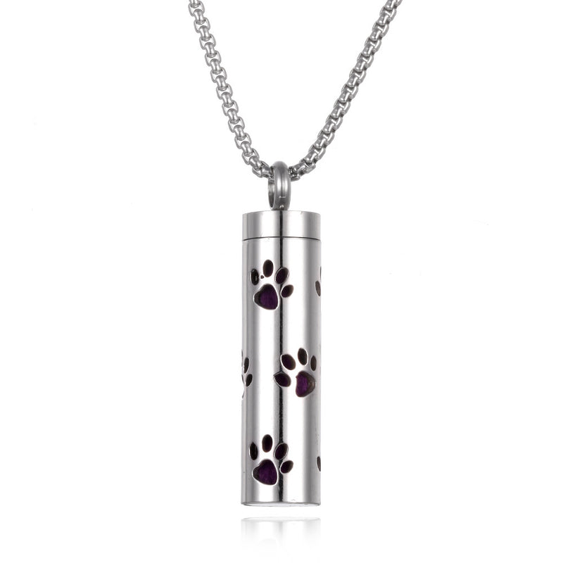 Stainless Steel Aromatherapy Pendant Necklace with Essential Oil Bottle - 5