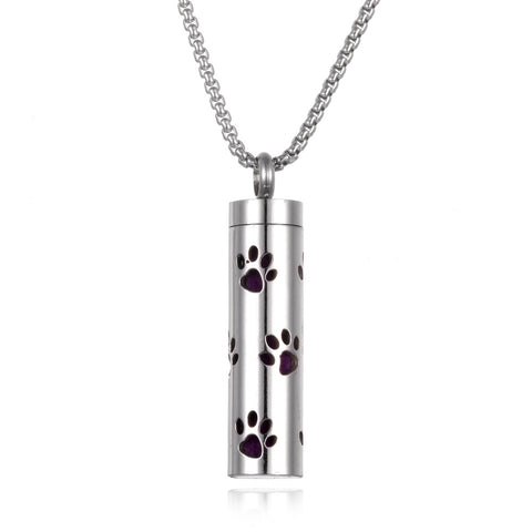 Stainless Steel Aromatherapy Pendant Necklace with Essential Oil Bottle