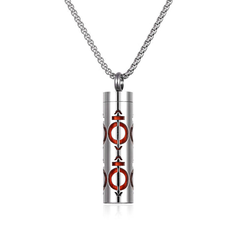 Stainless Steel Aromatherapy Pendant Necklace with Essential Oil Bottle