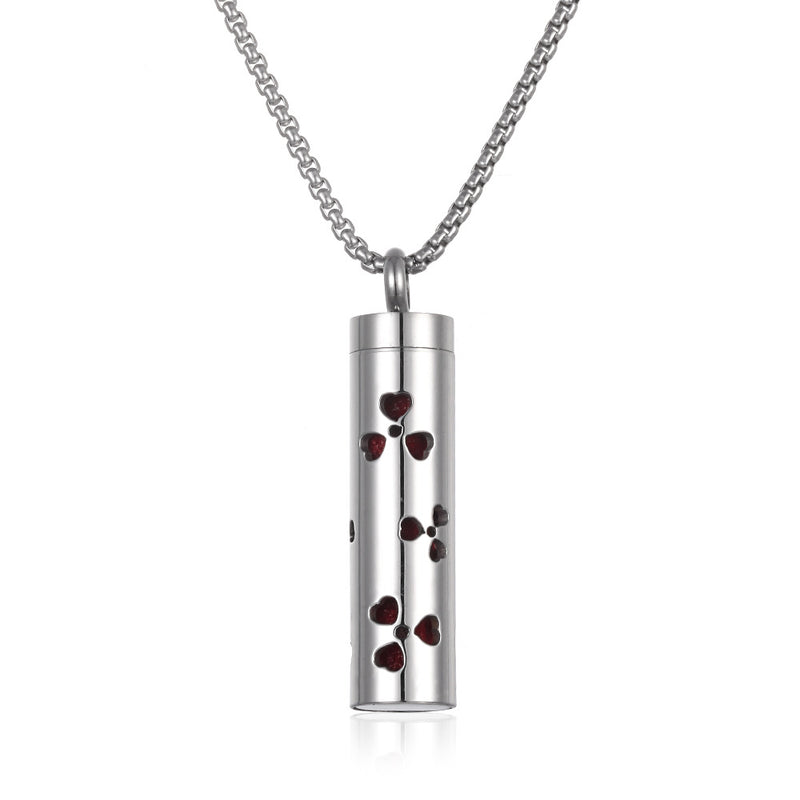Stainless Steel Aromatherapy Pendant Necklace with Essential Oil Bottle - 11