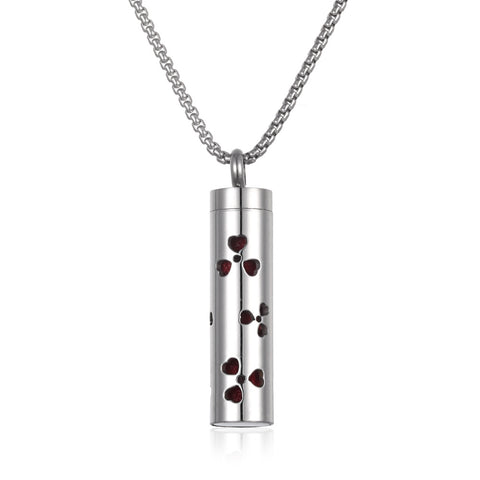 Stainless Steel Aromatherapy Pendant Necklace with Essential Oil Bottle