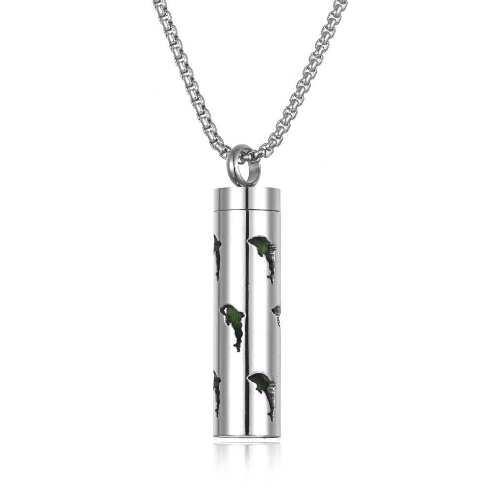 Stainless Steel Aromatherapy Pendant Necklace with Essential Oil Bottle