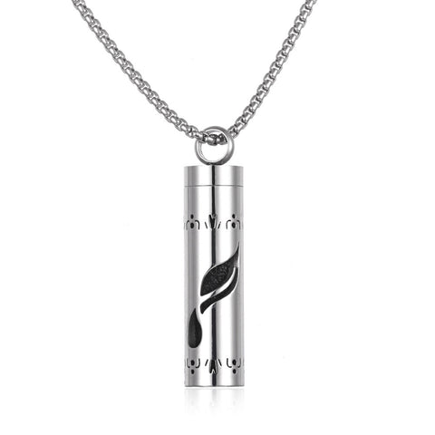 Stainless Steel Aromatherapy Pendant Necklace with Essential Oil Bottle