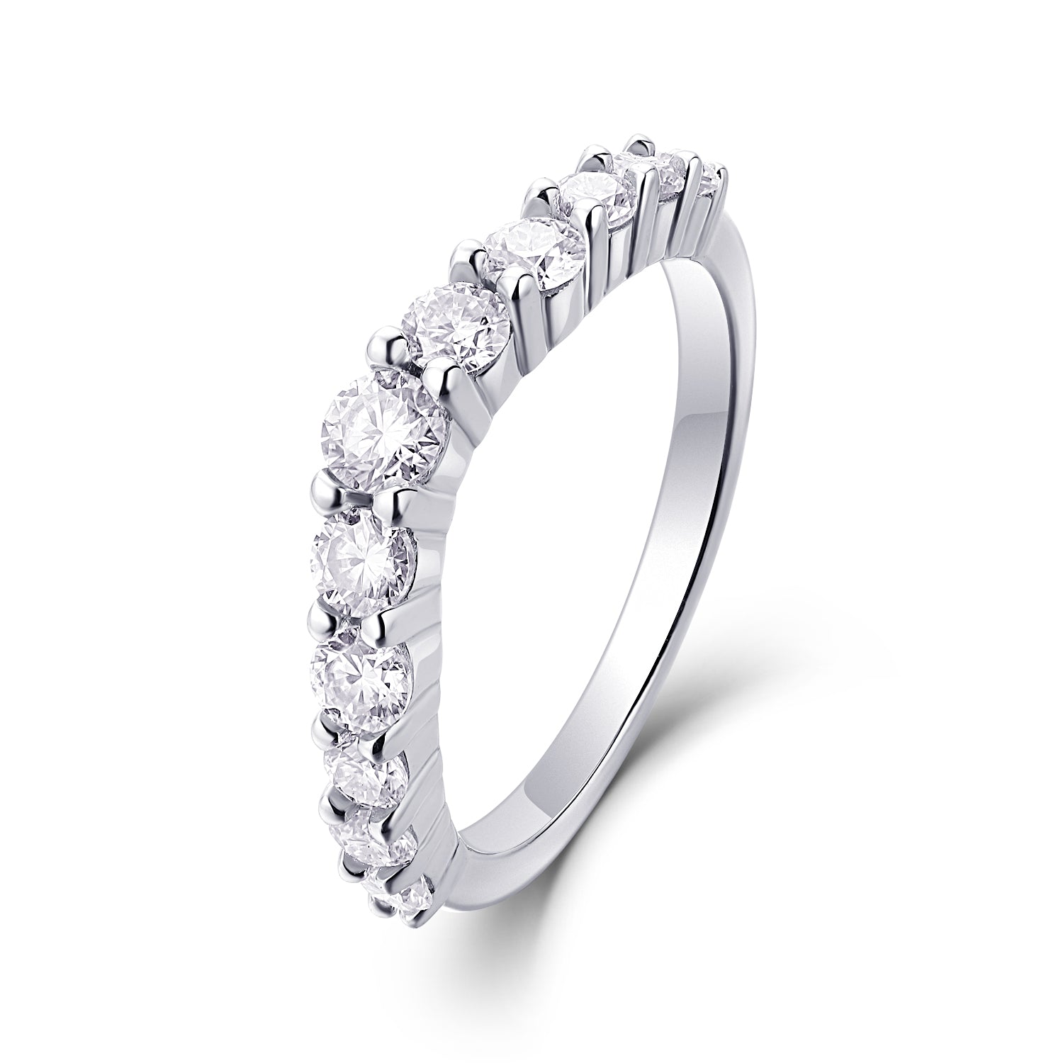 S925 Silver Moissanite Wedding Ring Luxury Fashion Set