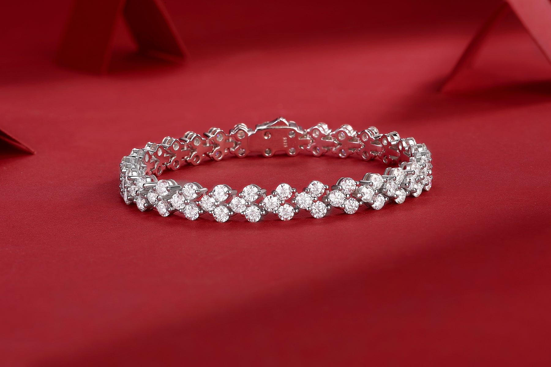 S925 Silver Moissanite Bracelet Luxury Fashion Sparkling Tennis Chain
